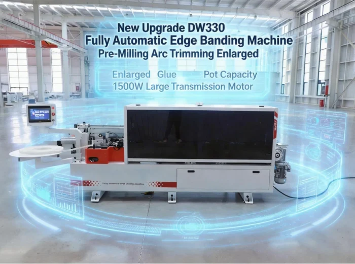 DW330 High Speed Edge Banding Machine Double Row Press Wheels Aluminum Beam Stable Pressing Continuous Panel Feed Speed 18m/min - Image 2