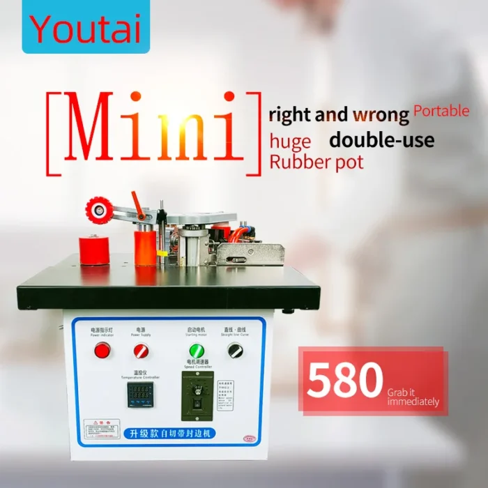 Portable Electric Automatic Cut Edge Banding Machine Household Woodworking Edge Band Machine - Image 2