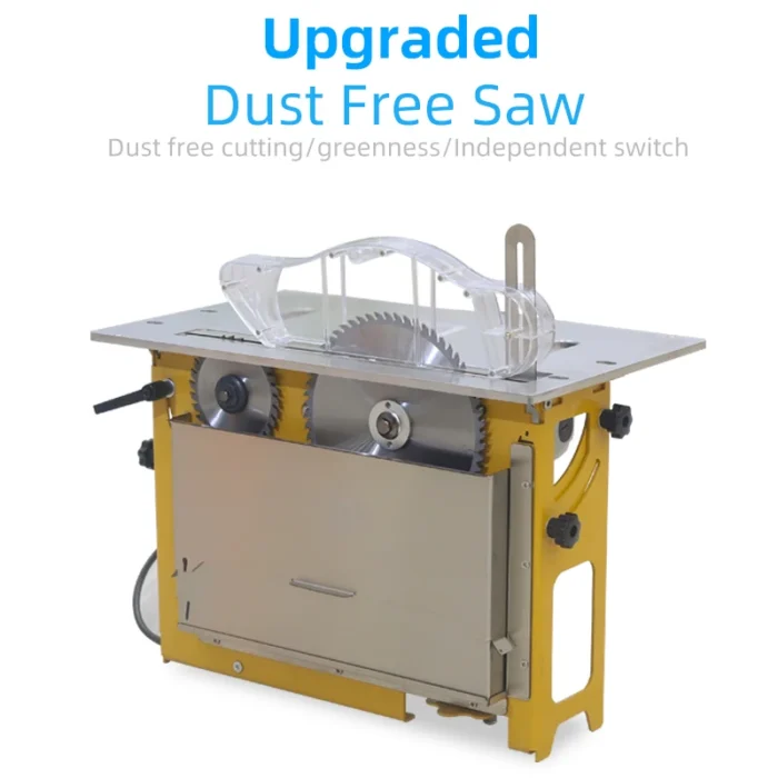 Factory Outlet Woodworking Sliding Table Saw Machinery Portable Wood Panel Cutting Dust Free Double Saw Machine - Image 6