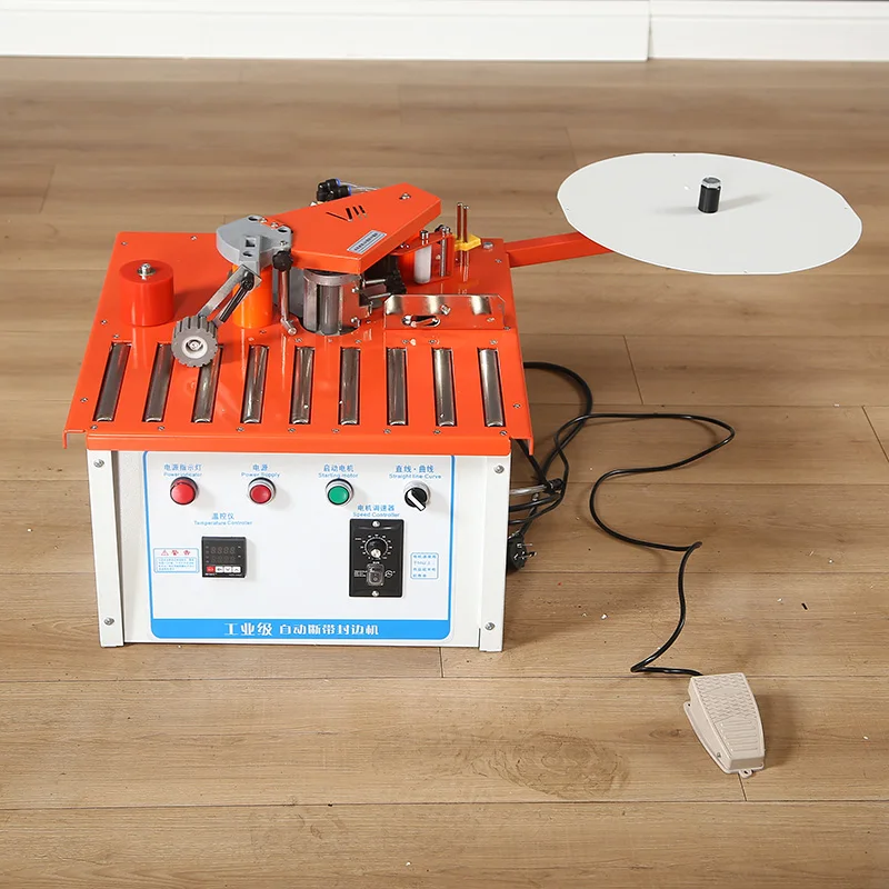 Single-Phase Small Mini Portable Woodworking Edging Machine Curve Straight Line Pvc Edge Banding Machine