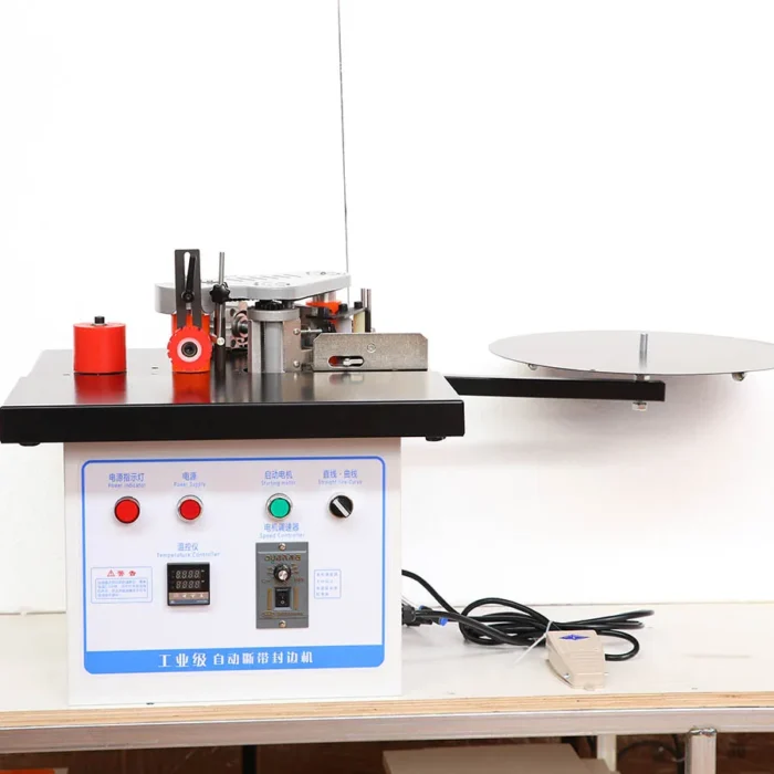 50 Mini Portable Edging Machine Pvc Mdf Furniture Curved Edge Banding Machine Edgebonder Double Side Edgebander - Image 4