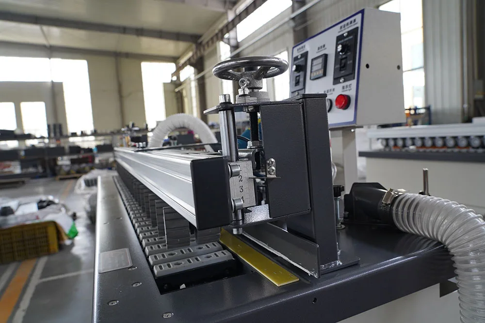 Portable Small Woodworking 45 Degree Bevel Semi Automatic Edging Machine Pvc Edge Banding Machine