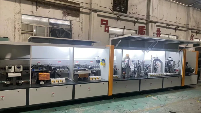 Full Automatic Linear Pur Double Trimming Abs Edge Banding Machine Gluing Pvc Mdf  Kdt With Premiling - Image 5