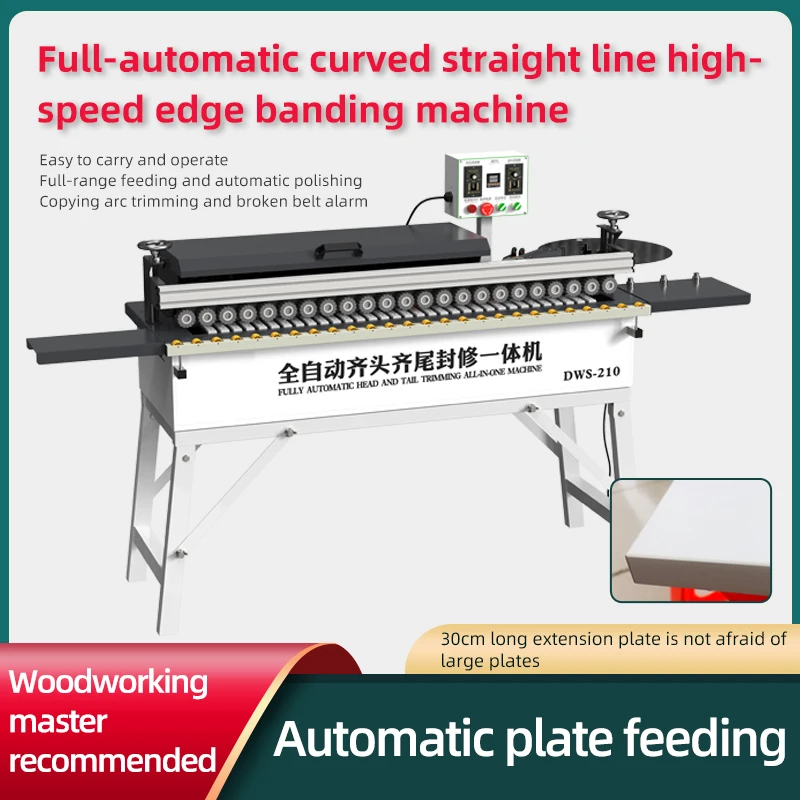 DW210 New Woodworking Banding Machine with Straight Edge Trimming Function Gluing for Furniture Wood Based Panels Sale Machinery