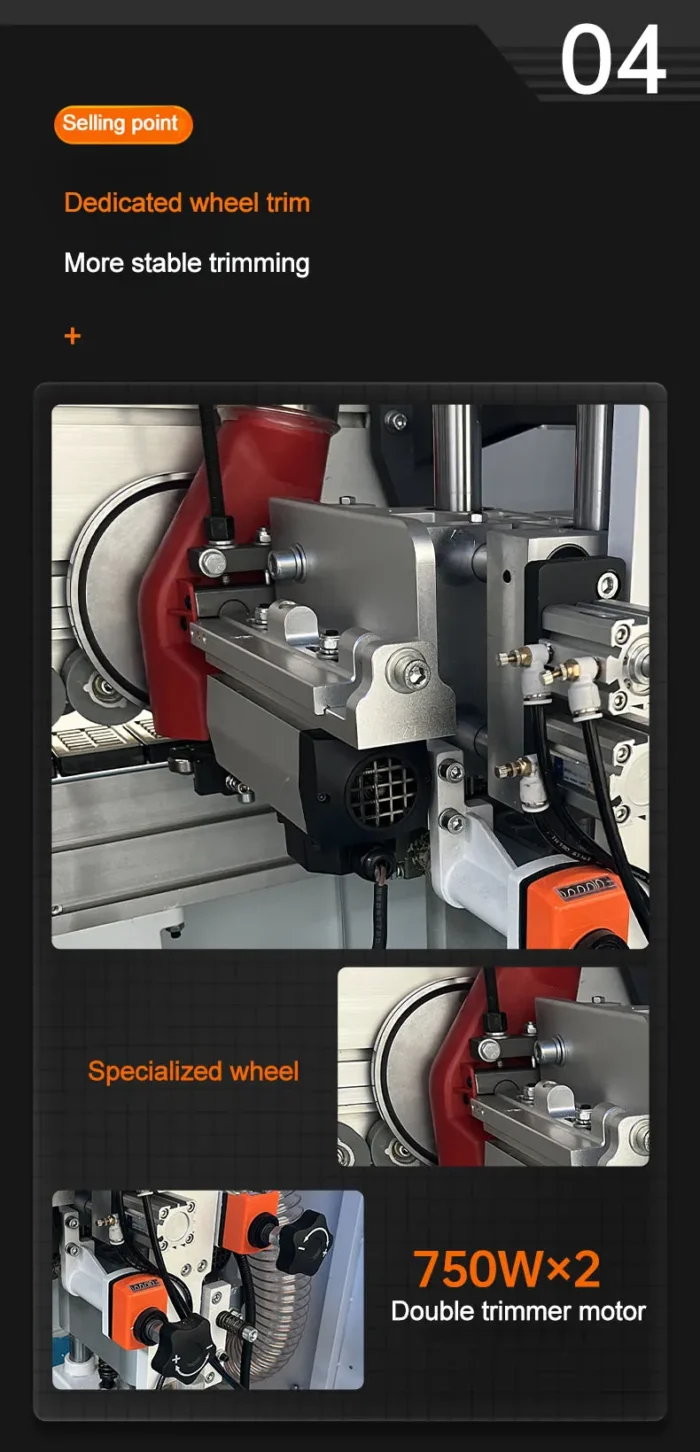 Automatic Bevel 45 Degree Mdf Edge Banding Machine Edge Bander for Sale - Image 6