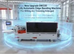 Automatic Edge Banding Machine DW330 PLC Control Double Row Press Wheels Profile Trimming Arc Scraper No Glue Residue - Image 2