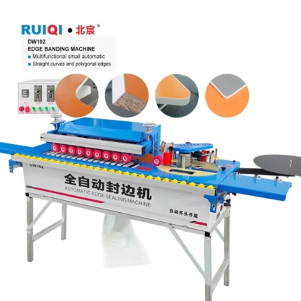 DW102 Automatic Woodworking Machinery China Feeding Corner Radius Trimming Equipment PVC Edge Banding Incl. Motor Bearing PLC