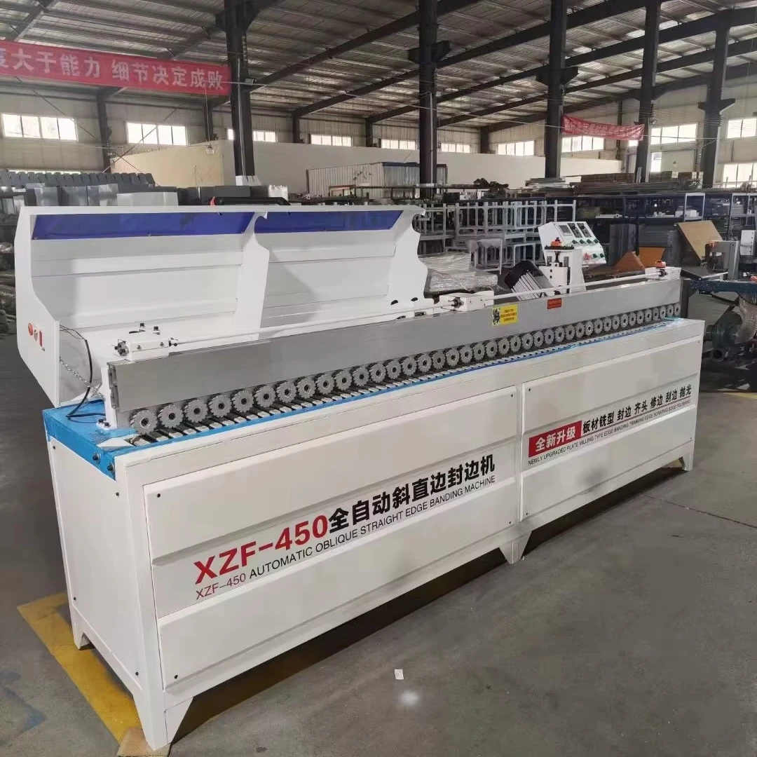 H72be288b72be4997a9c551244dcaa9fcf.webp XZF450 Woodworking Bevel and Straight Edge Banding Machine 45 Degree Pre Milling Edge Bander Machine - Image 1