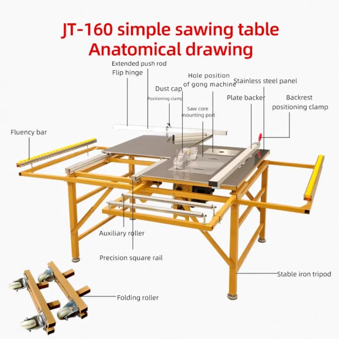 Cheap Price Band Multifunction Power for Woodworking Precision Wood Cutting Sliding Table Saw Machine Multi Function Sawing - Image 2