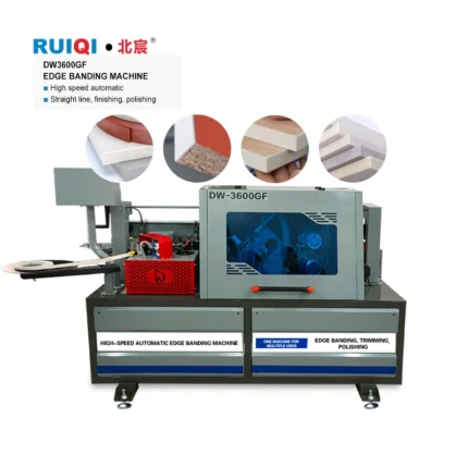 RUIQI Fully Automatic 7-Function Edge Bander for Woodworking Through Feed Wood Board with Scraping Cleaning Gluing Functions