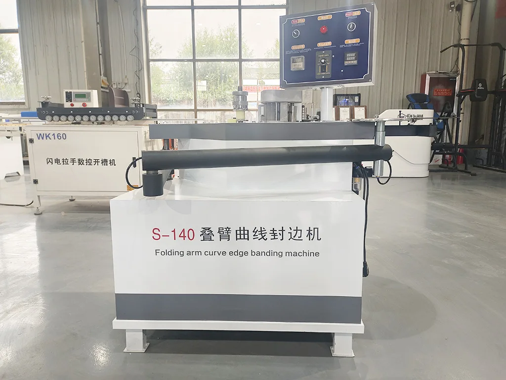 Furniture Woodworking Board Manual Curve Edge Banding Machine Swing Arm MDF PVC Wood Edge Bander