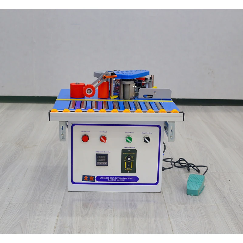Portable ST70 Woodworking Machinery Popular Plywood Production Edge Banding Gluing Cleaning Functions PLC Gearbox Motor