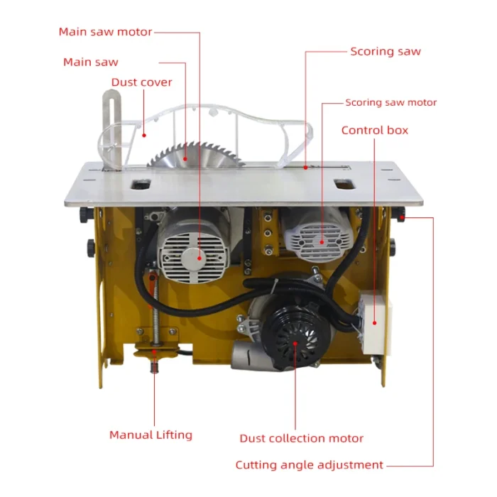 Woodworking Portable Panel Saws Wood Cutting Saw Slide Sawing - Image 2