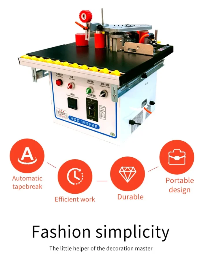 Portable Electric Automatic Cut Edge Banding Machine Household Woodworking Edge Band Machine - Image 3