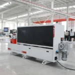 Automatic Edge Banding Machine DW330 PLC Control Double Row Press Wheels Profile Trimming Arc Scraper No Glue Residue - Image 4