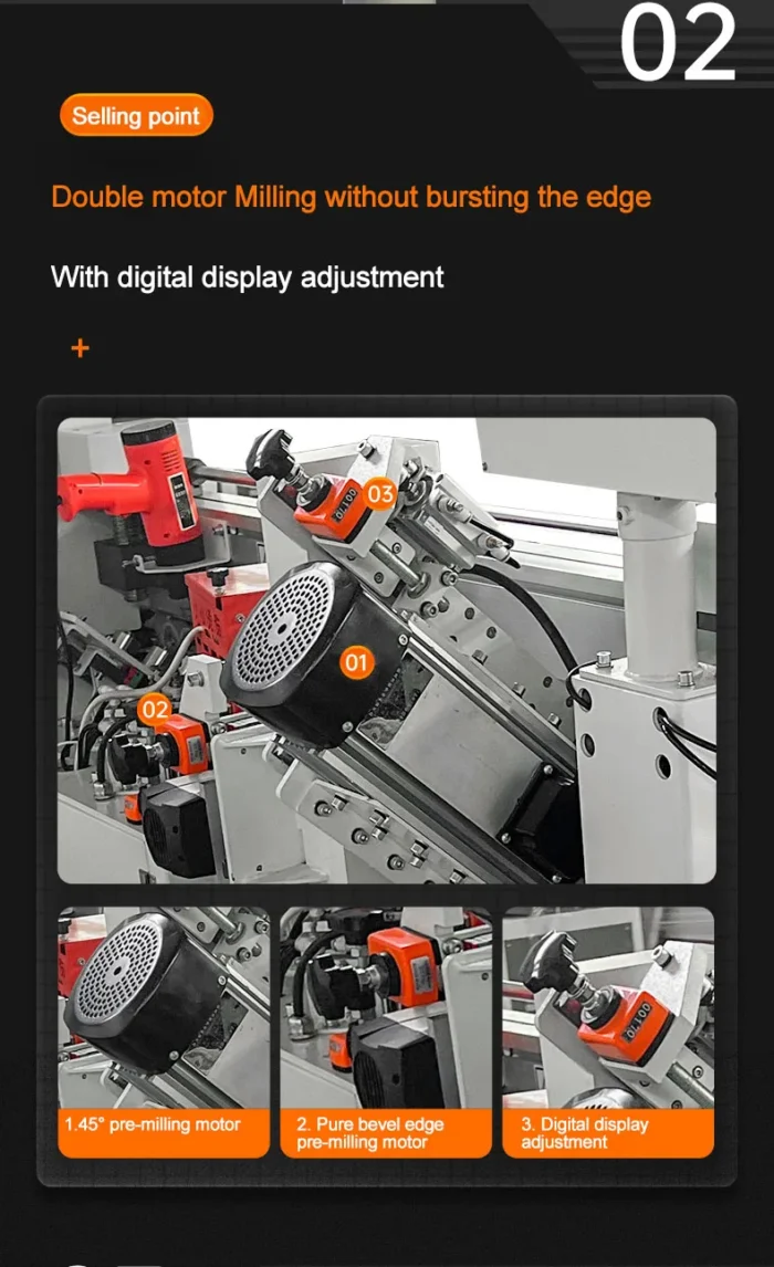 Automatic Bevel 45 Degree Mdf Edge Banding Machine Edge Bander for Sale - Image 3