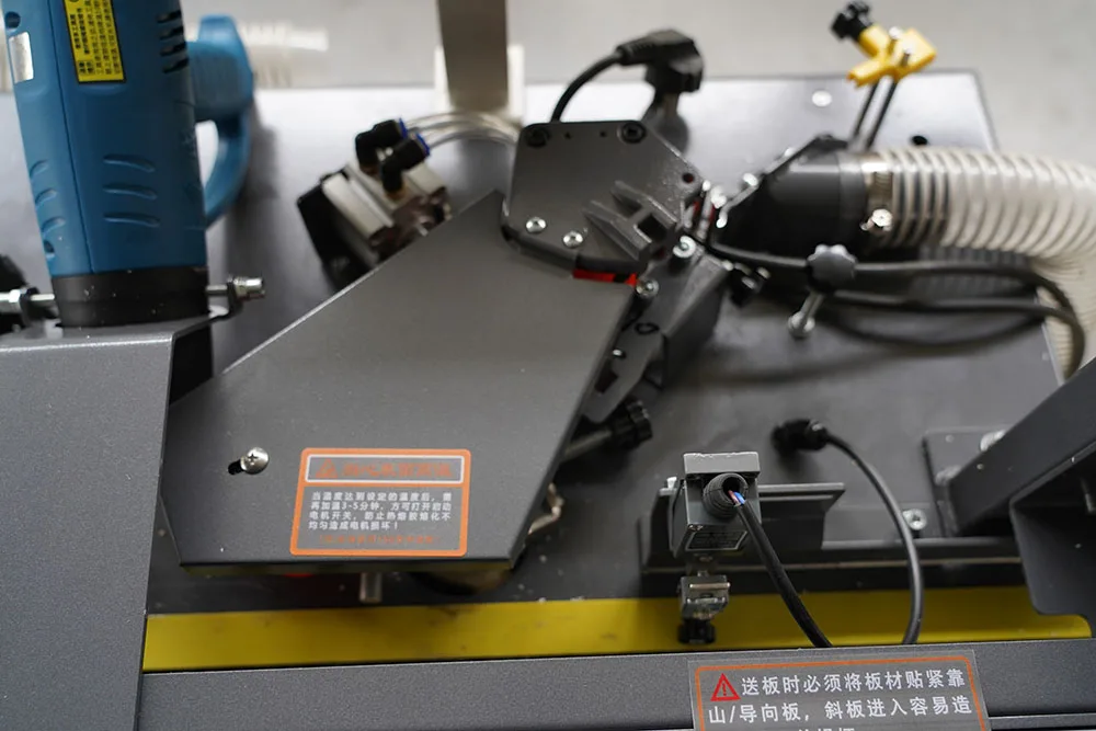 Portable Small Woodworking 45 Degree Bevel Semi Automatic Edging Machine Pvc Edge Banding Machine
