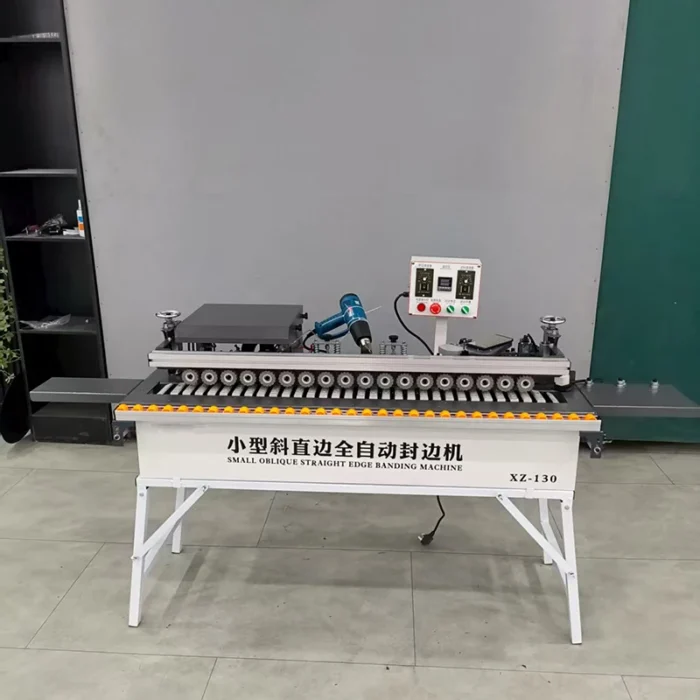 Small Multifunction 45 Degree Angle Edge Banding Machine for Wood Cabinet Pvc Using Pur Hot-Melt Glue - Image 2