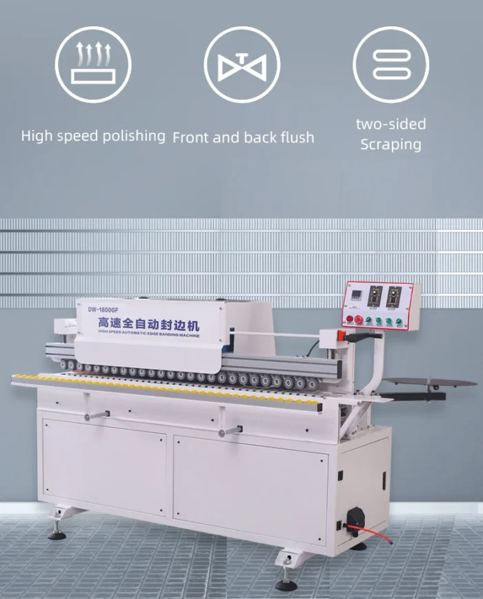 Veneer Peeling Hot Melt Edgebander for Sale Trimming and Automatic Pvc Mdf Cnc Edge Banding Machine - Image 3