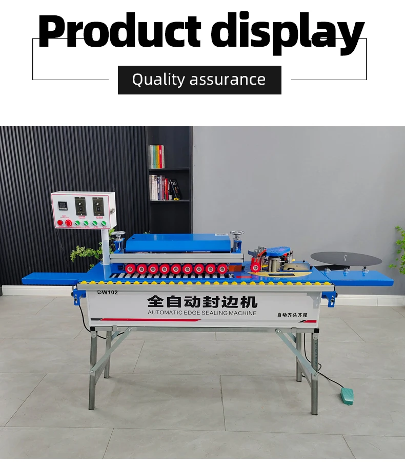 DW102 Melamine Plate Automatic Edge Banding Machine With Pre Milling and Corner Rounding