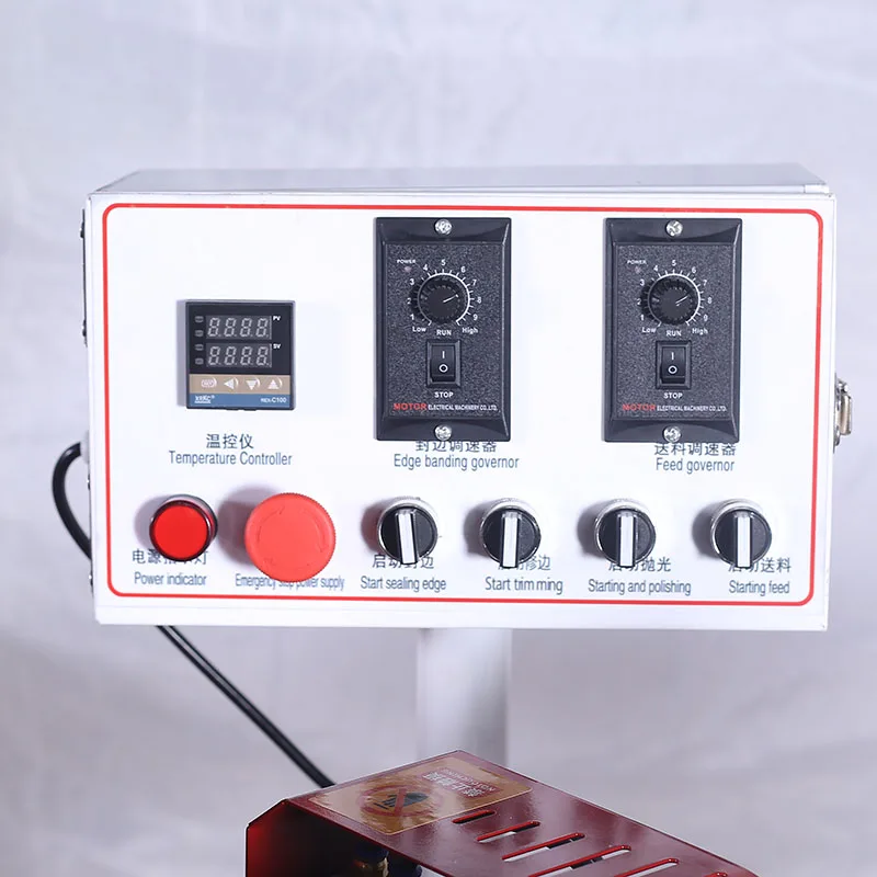 Furniture Cabinet Melamine Mdf Pvc Auto GluingTrimming Buffing Woodworking Semi Automatic Edge Banding Machine