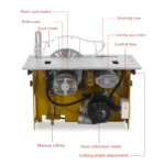 Factory Outlet Woodworking Sliding Table Saw Machinery Portable Wood Panel Cutting Dust Free Double Saw Machine - Image 5