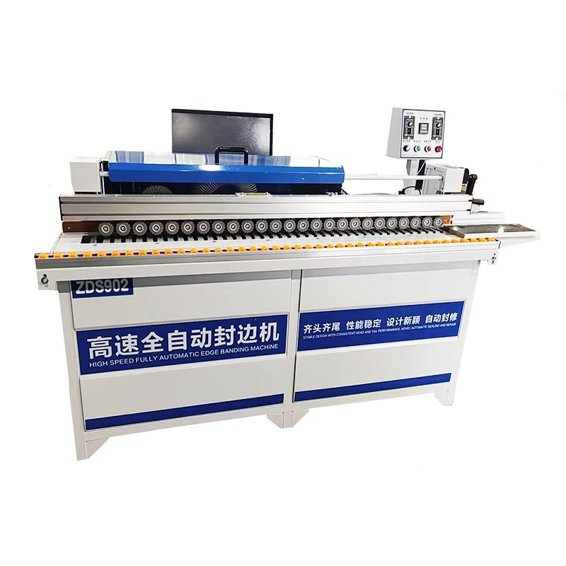 Hf494566f52bf411e80f29633699f7f63p.webp Hot Sale Full Automatic Edge Bander Furniture Double Edge Band Trimmer Machine Plywood Industrial Edge Banding Machine - Image 1