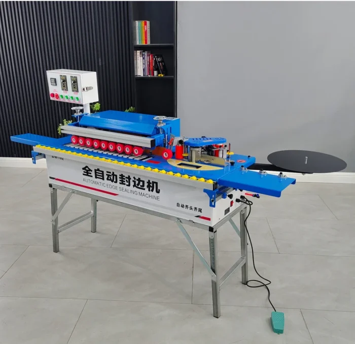 DW102 Pvc Edgebander Small Trimming Wood Furniture Pre Milling Corner Rounding Automatic Edge Banding Machine - Image 5
