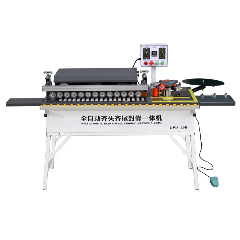 Sdfe77ea102a049409cf14de6554dc809a.webp New DW190 Edge Banding Machine for Furniture Manufacturing Straight Edge Woodworking Bander with Motor Gearbox Core Components - Image 1