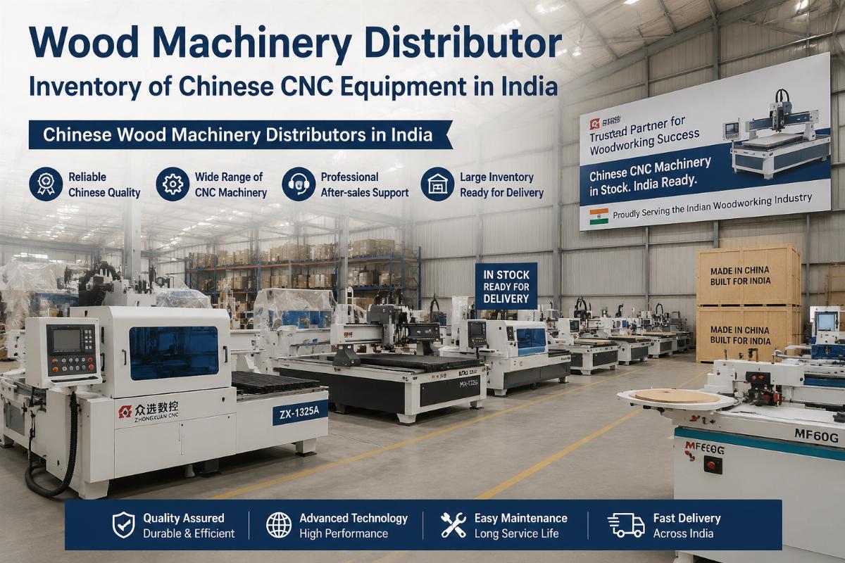 Chinese wood machinery distributors in India inventory Wood machinery distributor inventory of Chinese CNC equipment in India
