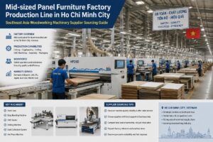 Mid-sized panel furniture factory production line in Ho Chi Minh City